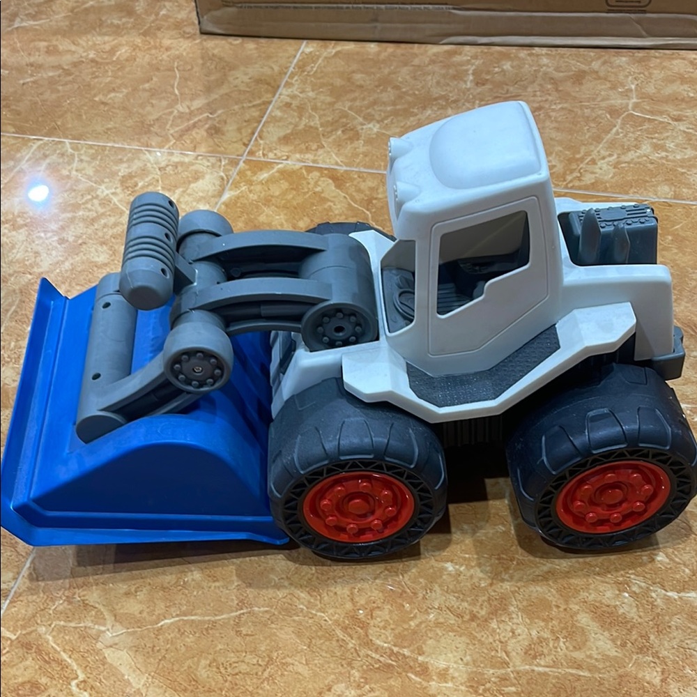 John Deere Green and Blue Toy Dump Truck - Picture 3 of 5